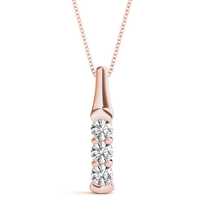 Three Stone Diamond Pendant