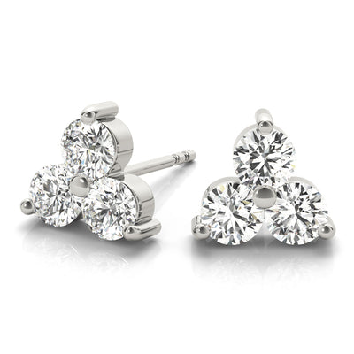 Three Stone Diamond Earring