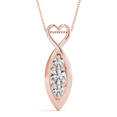 Three Stone Diamond Pendant