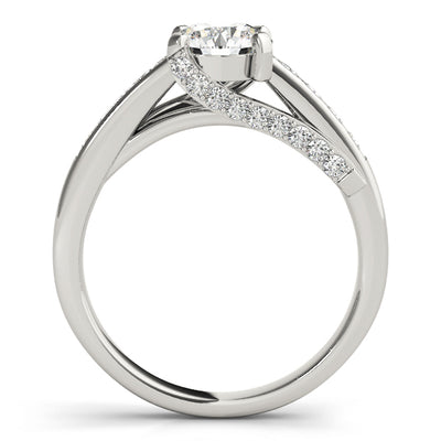 Single Row Diamond Engagement Ring