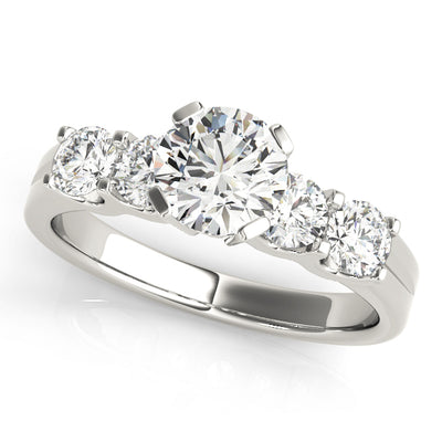 Single Row Diamond Engagement Ring