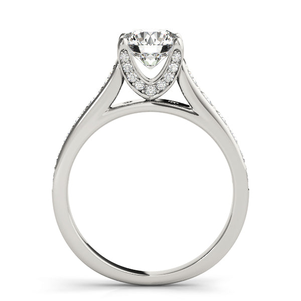 Single Row Diamond Engagement Ring