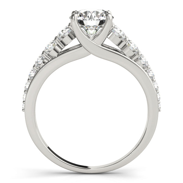 Single Row Diamond Engagement Ring