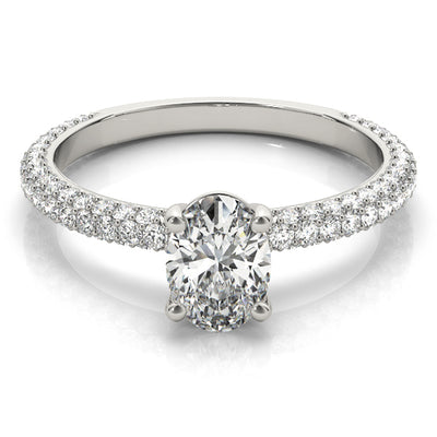 Pave Diamond Engagement Ring