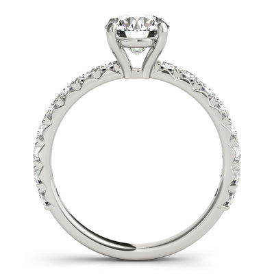 Single Row Diamond Engagement Ring