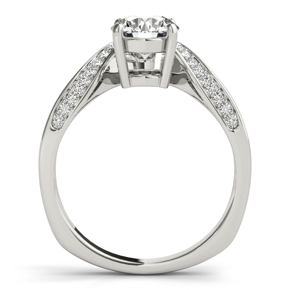 Single Row Diamond Engagement Ring