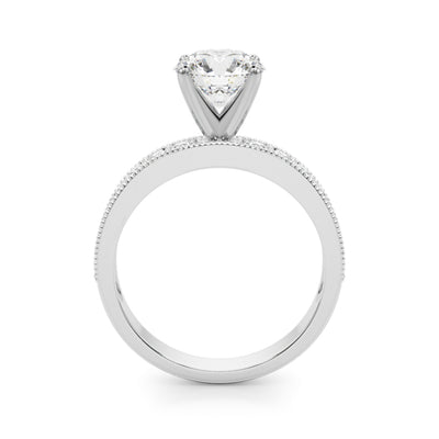 Single Row Diamond Engagement Ring