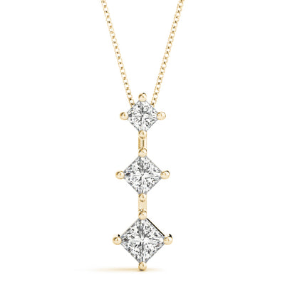 Three Stone Diamond Pendant