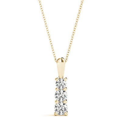 Three Stone Diamond Pendant