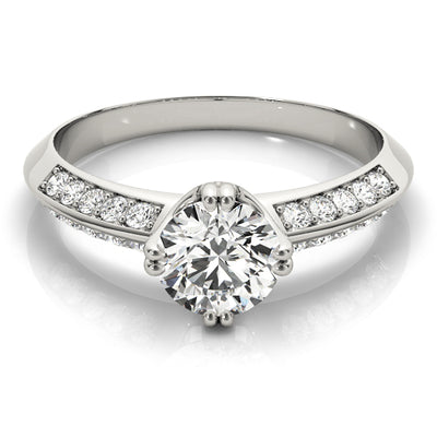 Pave Diamond Engagement Ring