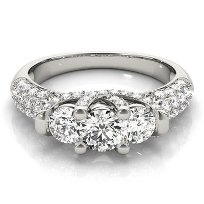 Three Stone Diamond Engagement Ring