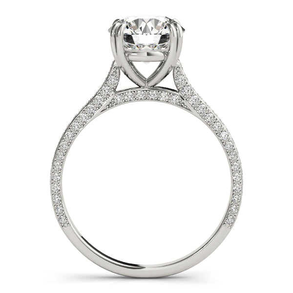 Single Row Diamond Engagement Ring