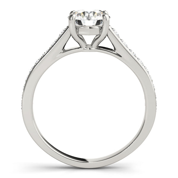 Single Row Diamond Engagement Ring