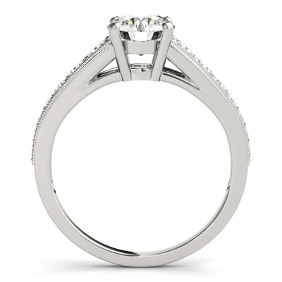 Single Row Diamond Engagement Ring