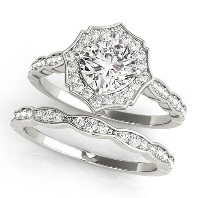 Halo Diamond Engagement Ring