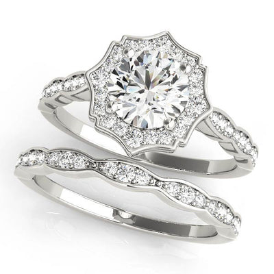 Halo Diamond Engagement Ring