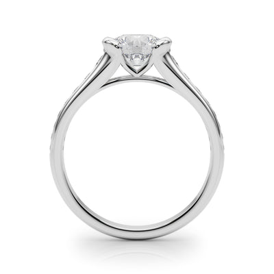 Single Row Diamond Engagement Ring