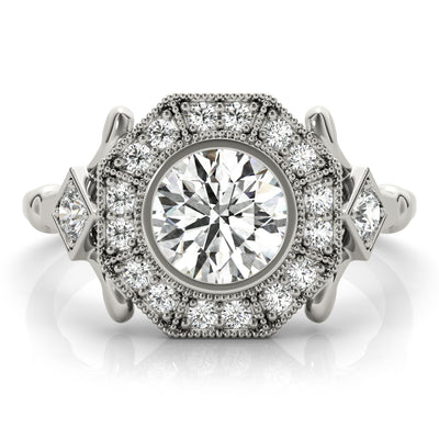 Halo Diamond Engagement Ring