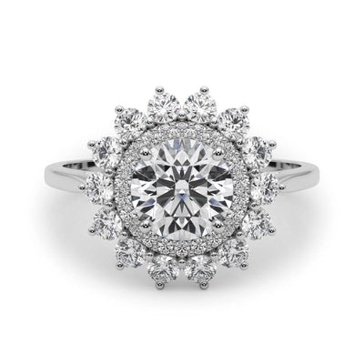 Halo Diamond Engagement Ring