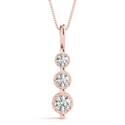 Three Stone Diamond Pendant