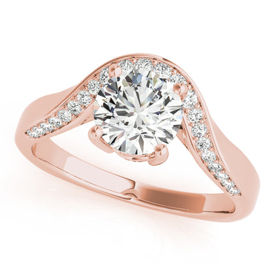 Single Row Diamond Engagement Ring