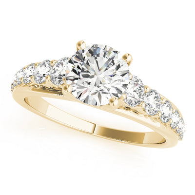 Single Row Diamond Engagement Ring