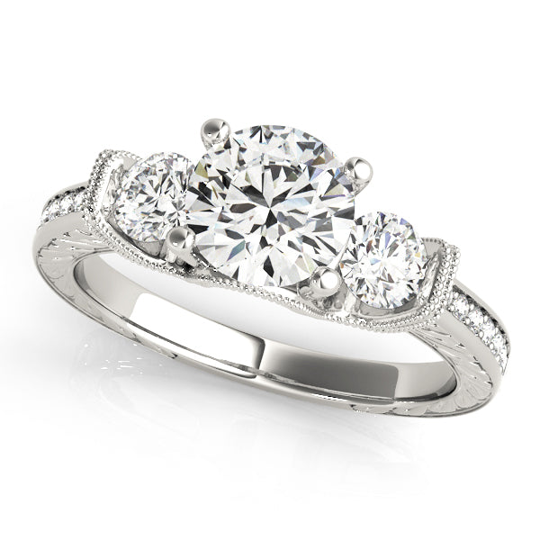 Three Stone Diamond Engagement Ring