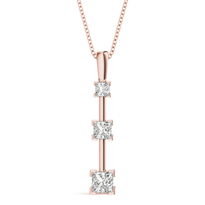 Three Stone Diamond Pendant