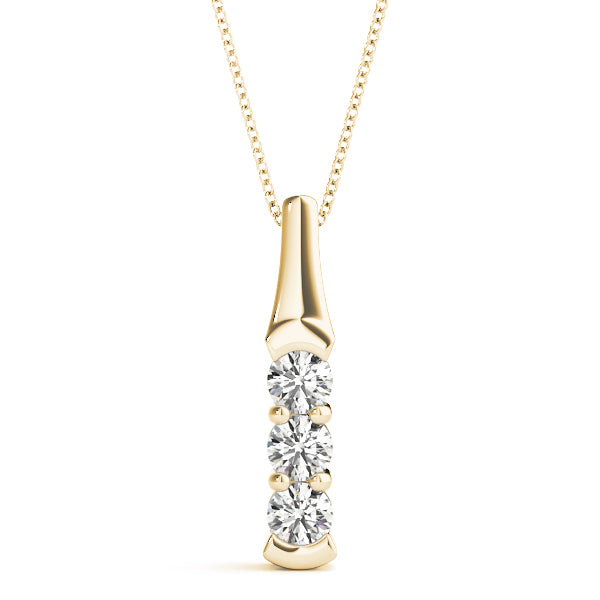 Three Stone Diamond Pendant