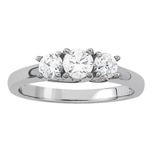 Three Stone Diamond Engagement Ring