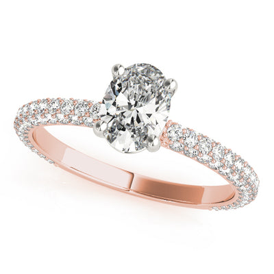 Pave Diamond Engagement Ring